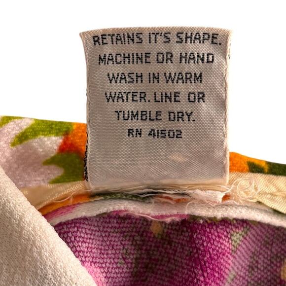 Vintage 1960s Jerri of Miami Floral Dress M Belt Scarf White Pink Orange MCM - Picture 8 of 9